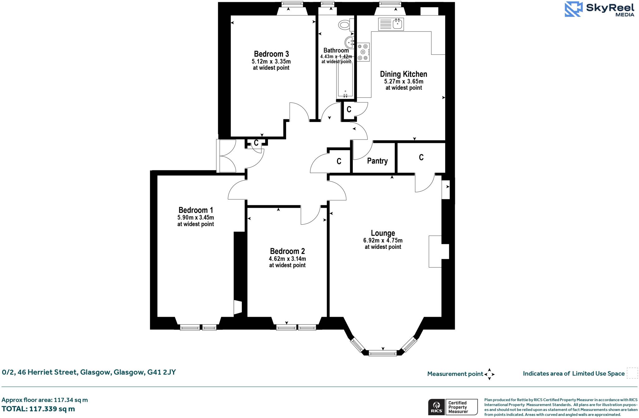 Herriet Street, Pollokshields, Glasgow floorplan