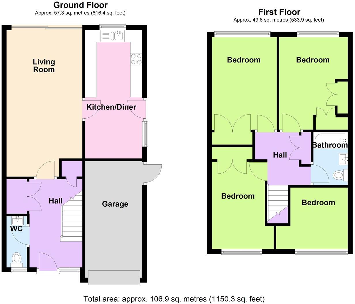 Tidworth Avenue, Runwell, Wickford floorplan