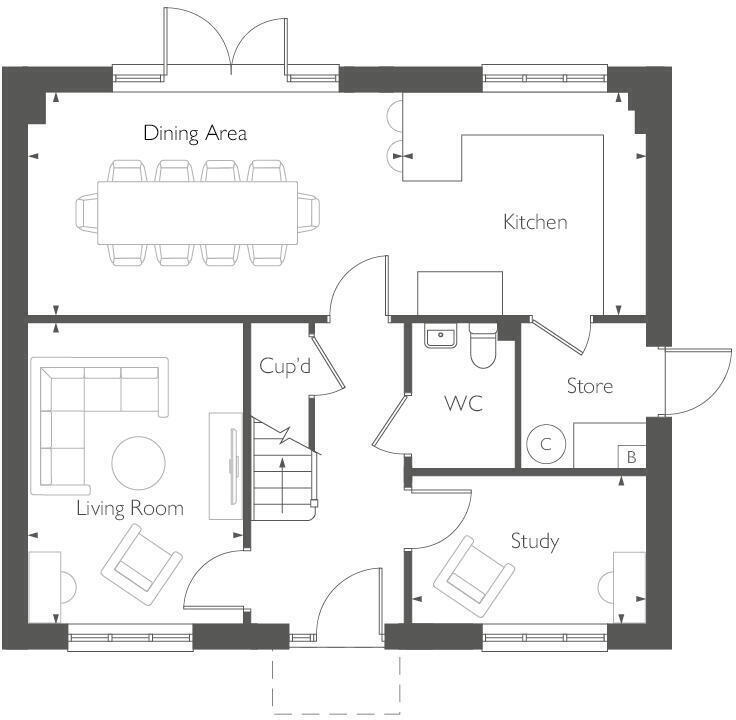 1 Du Maurier Lane,
Tattenhoe Park, 
Milton Keynes, Buckinghamshire,
MK4 4RF floorplan