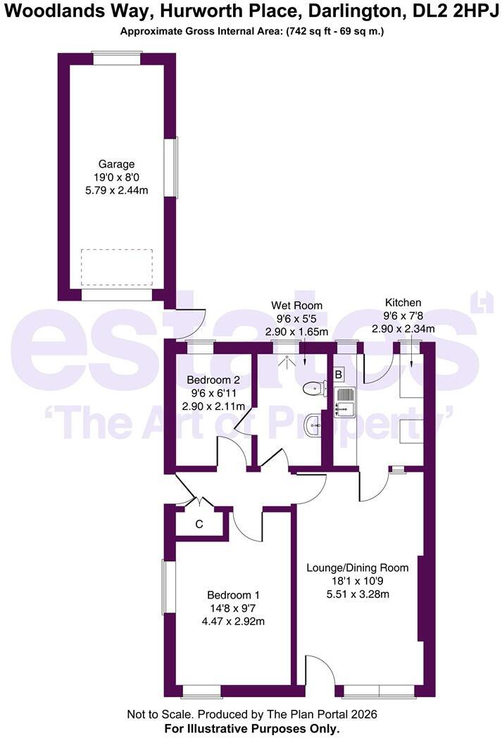 Woodlands Way, Hurworth Place, Darlington, DL2 2HP floorplan