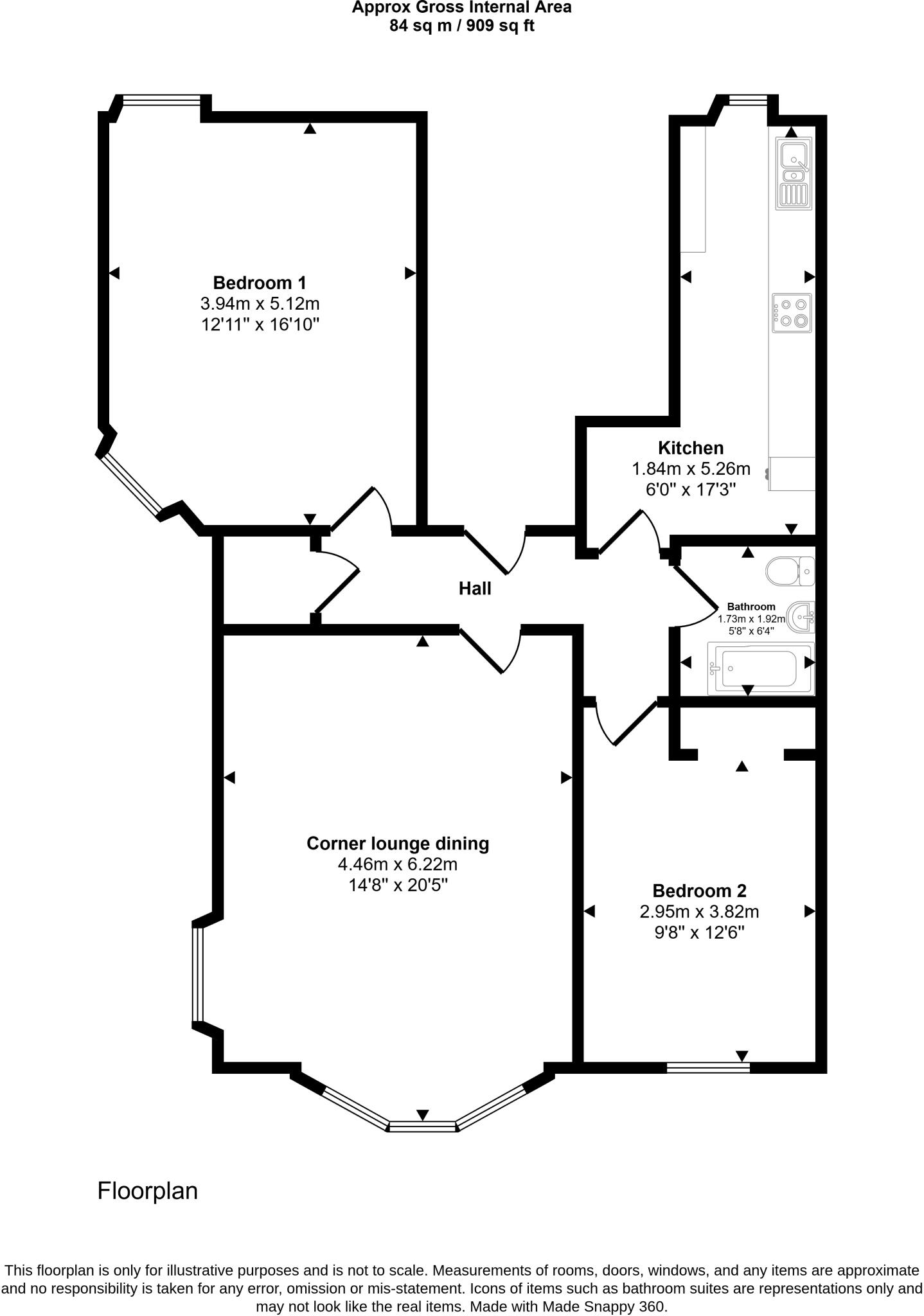 Cathkinview Road, Glasgow, Glasgow City floorplan