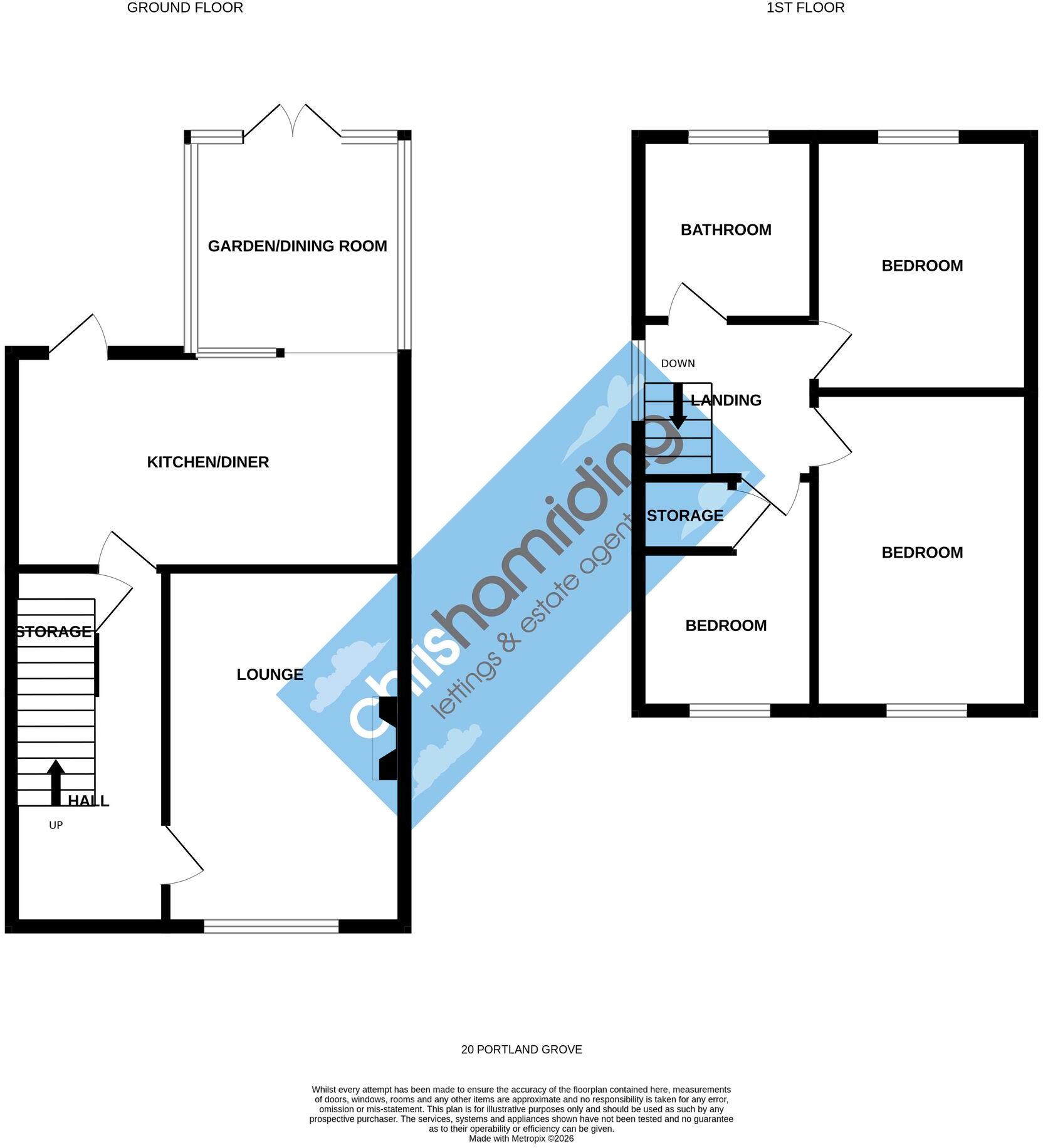 20, Portland Grove, Haslington, CW1 floorplan