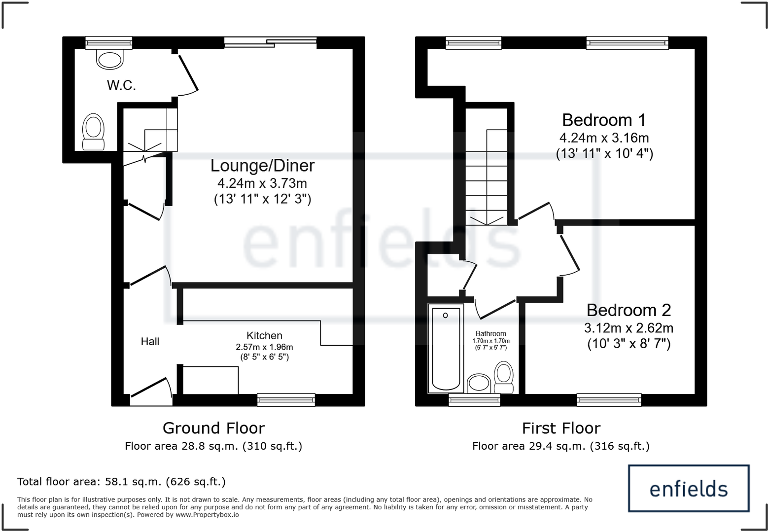 90A, Percy Road, Southampton, SO16 4LN floorplan