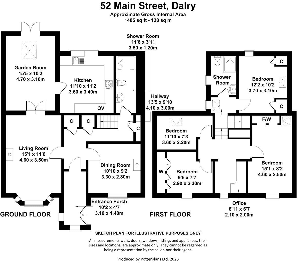 52 Main Street, Dalry, Castle Douglas, DG7 floorplan