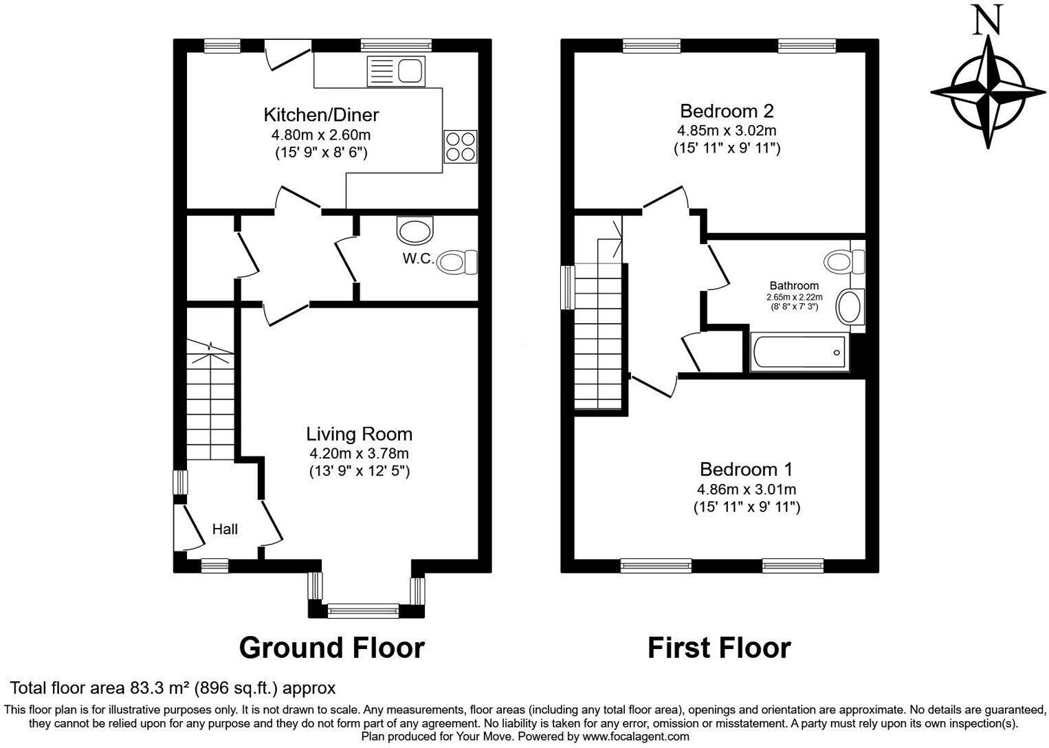 Chestnut Walk, Pembury, Tunbridge Wells, Kent, TN2 floorplan