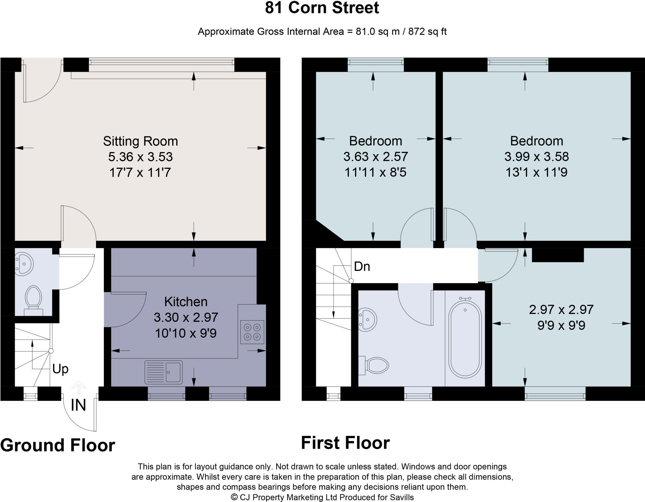 81, Corn Street, Witney, Oxfordshire, OX28 floorplan