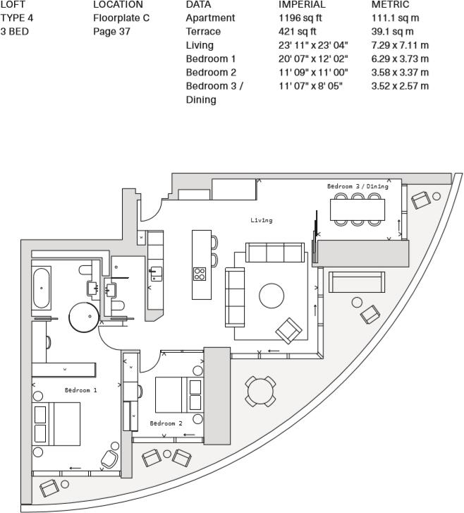 One Park Drive, London, E14 floorplan