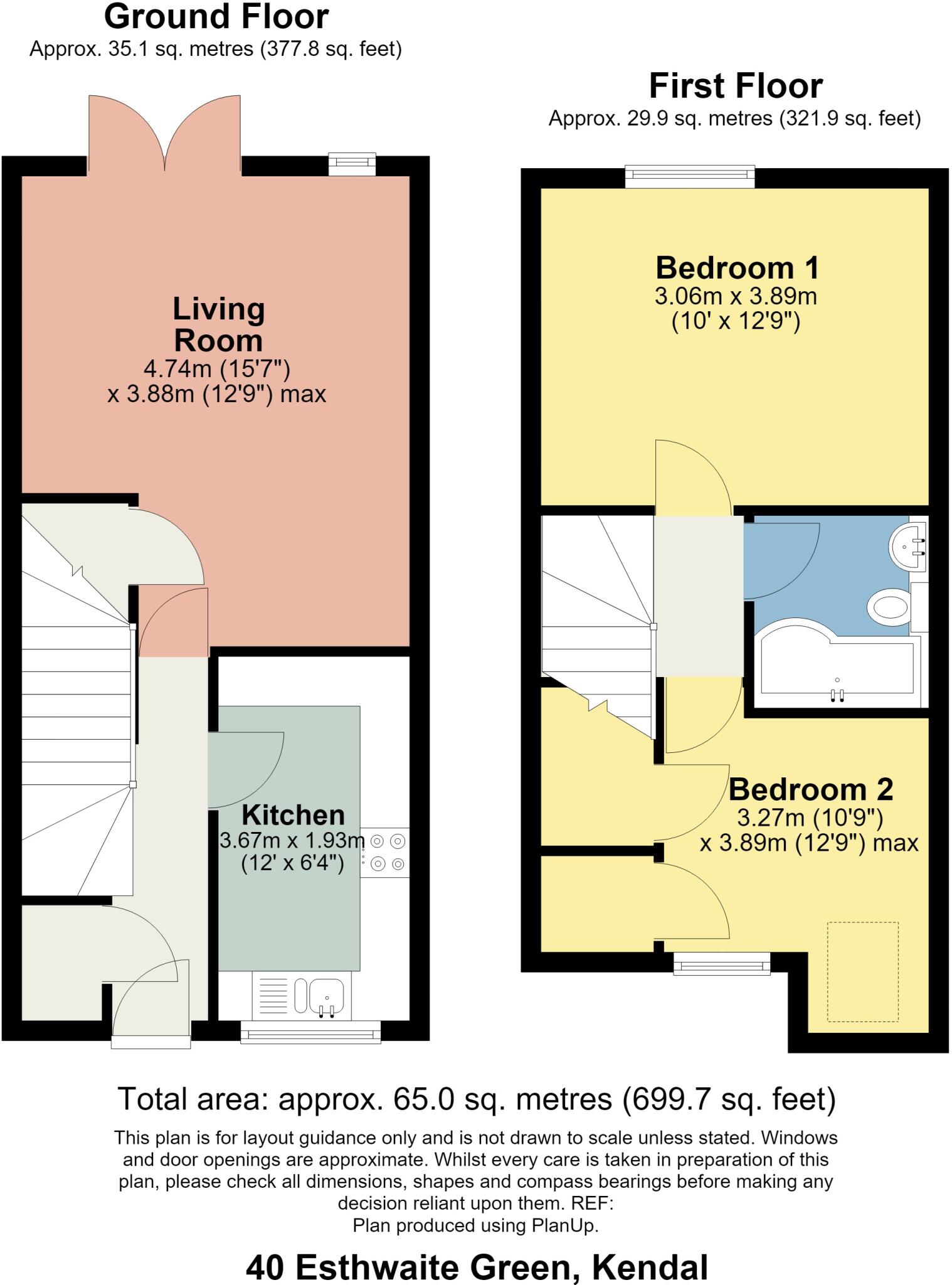 40 Esthwaite Green, Kendal, Cumbria, LA9 7RZ floorplan
