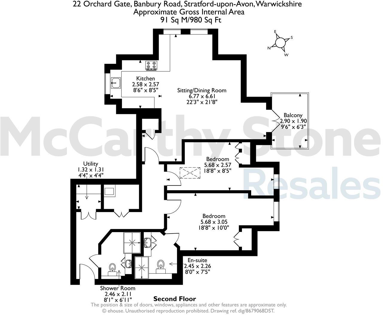 Orchard Gate, Banbury Road, Stratford-Upon-Avon, CV37 7HT floorplan