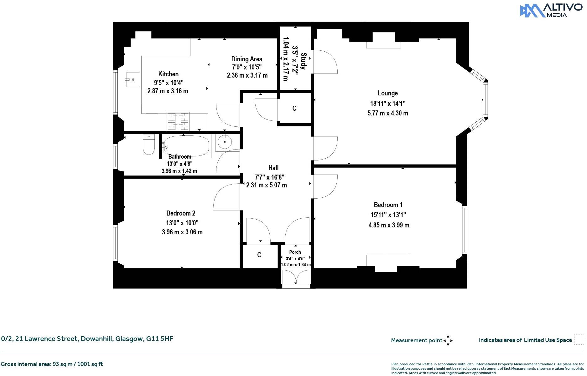 Lawrence Street, Dowanhill, Glasgow floorplan