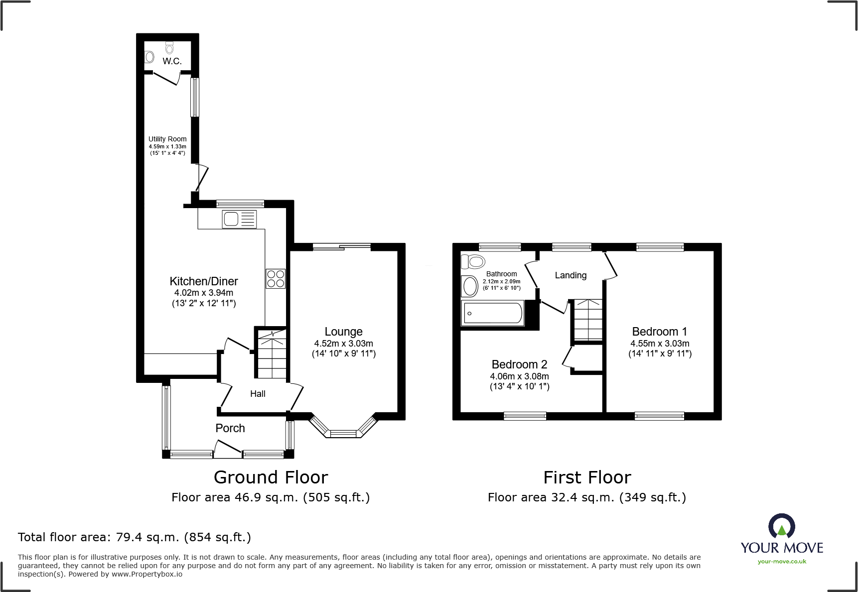 12, Wickenby Crescent, Lincoln, Lincolnshire, LN1 floorplan