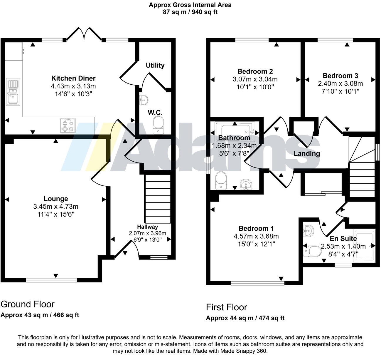 Duxford Close, Sandymoor floorplan