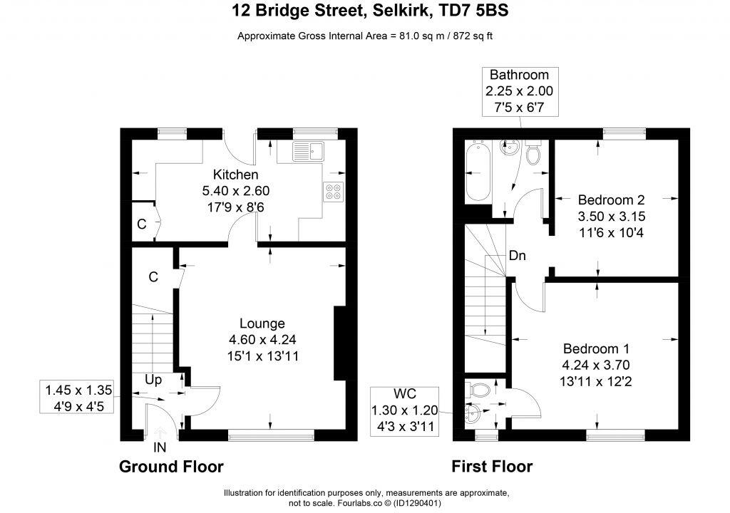 12 Bridge Street, Selkirk, TD7 5BS floorplan