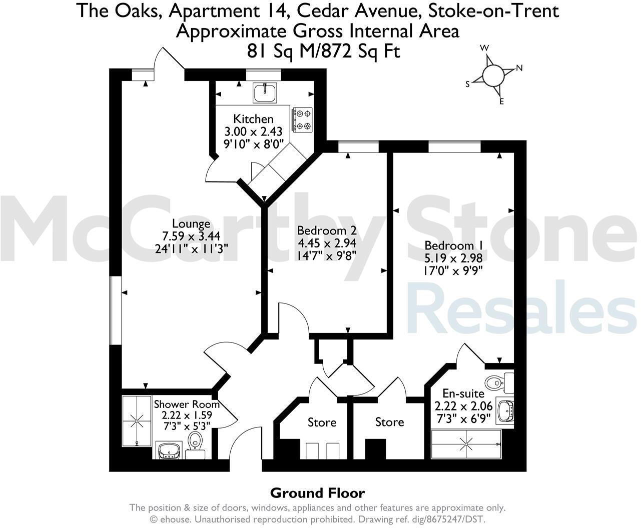 The Oaks, Cedar Avenue, Alsager, Stoke-on-Trent, Staffordshire, ST7 2TF floorplan
