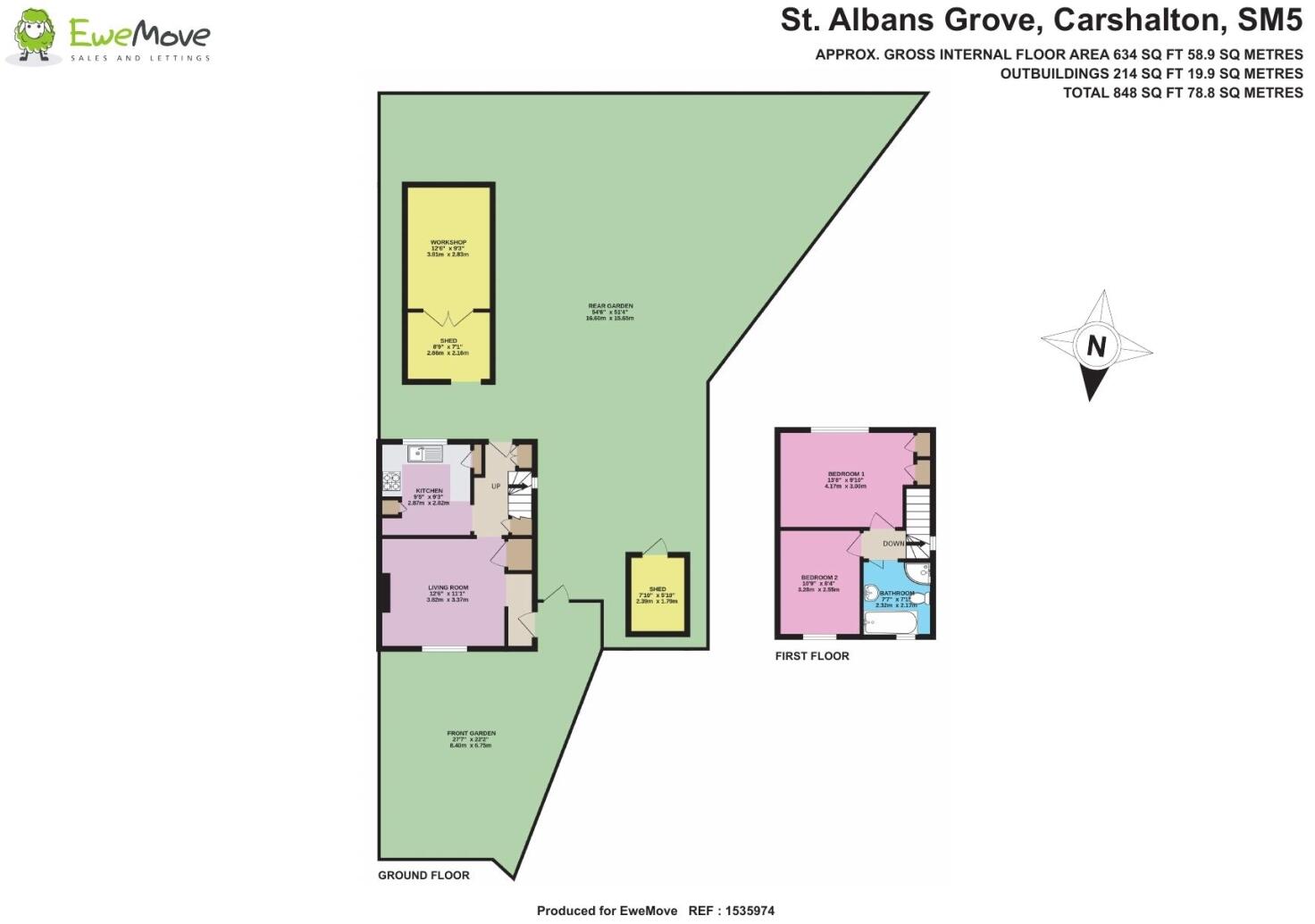 St. Albans Grove, Carshalton, Surrey, SM5 floorplan