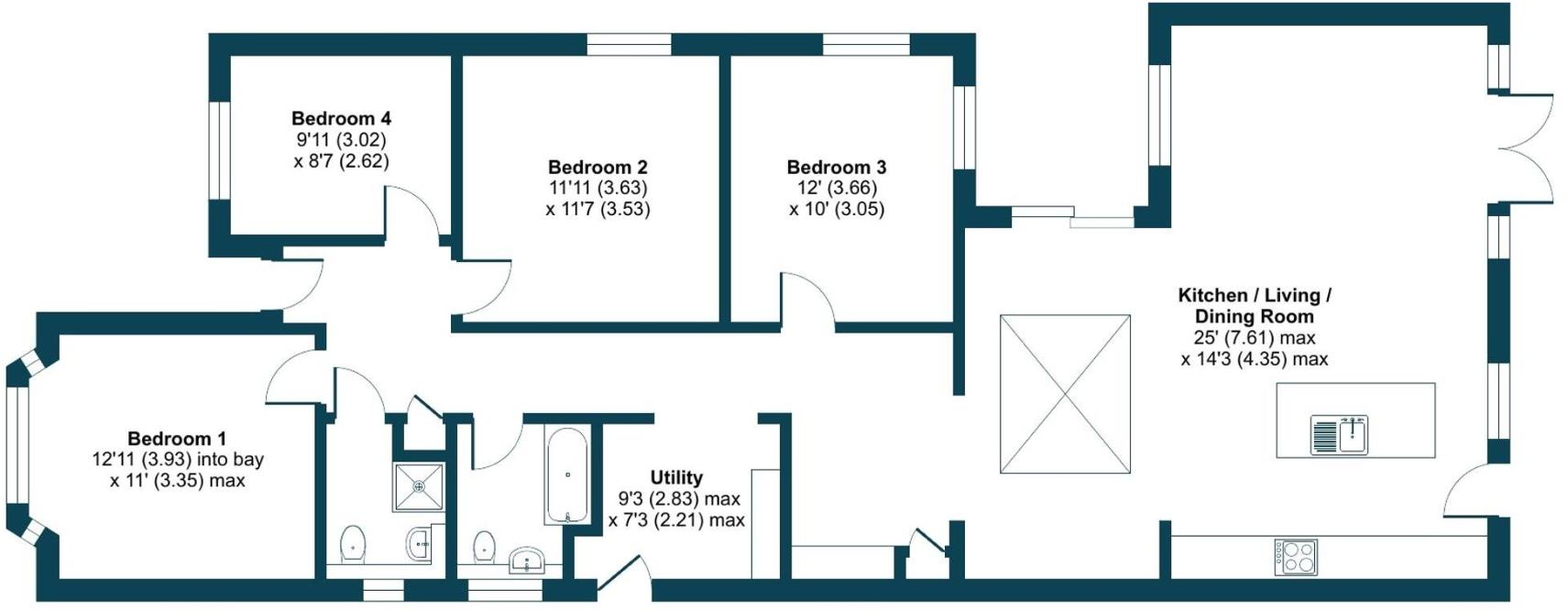 Oakgrove Road, Bishopstoke, Eastleigh, SO50  floorplan
