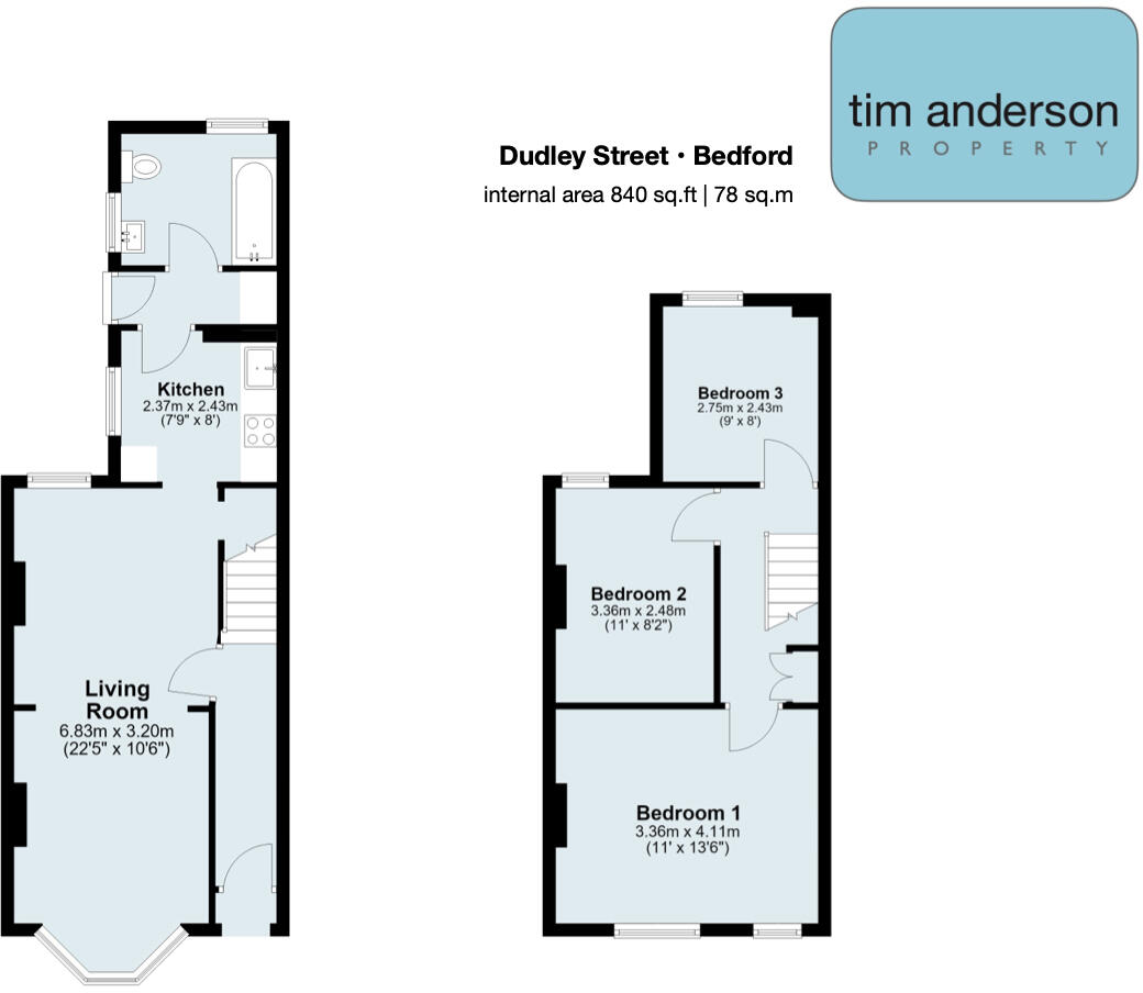 Dudley Street | Bedford | Beds | MK40 | upgraded & refitted floorplan