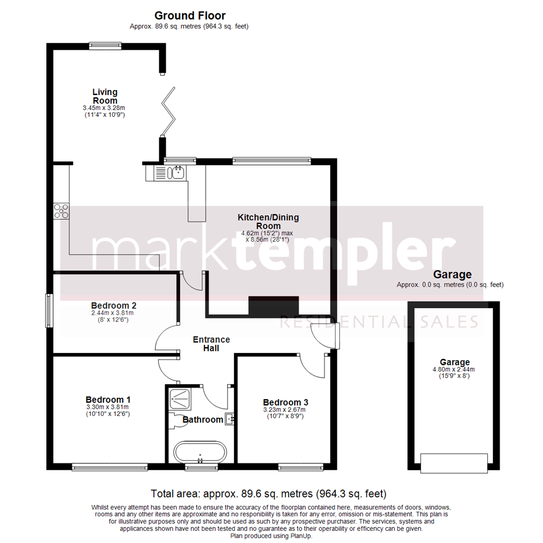 Fully refurbished bungalow in heart of Worle floorplan