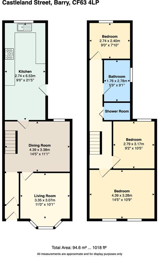 Castleland Street, Barry floorplan