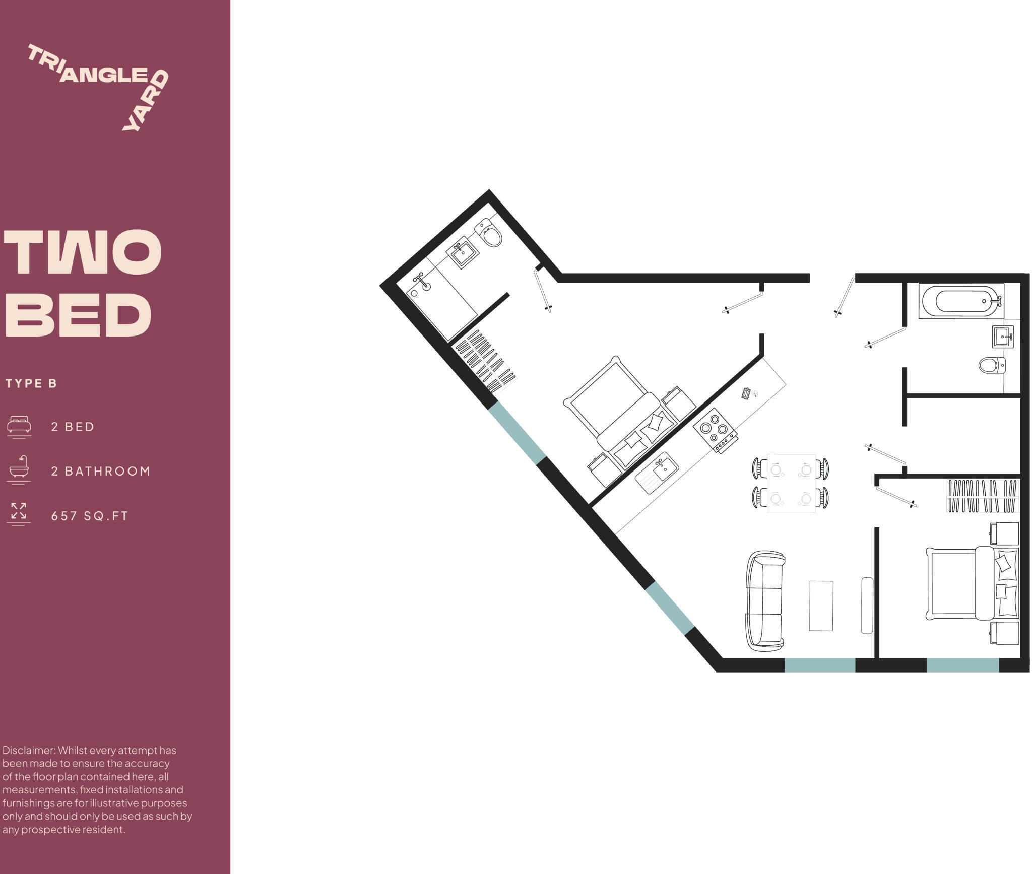 Flat 209, Triangle Yard, Skinner Street, Leeds floorplan
