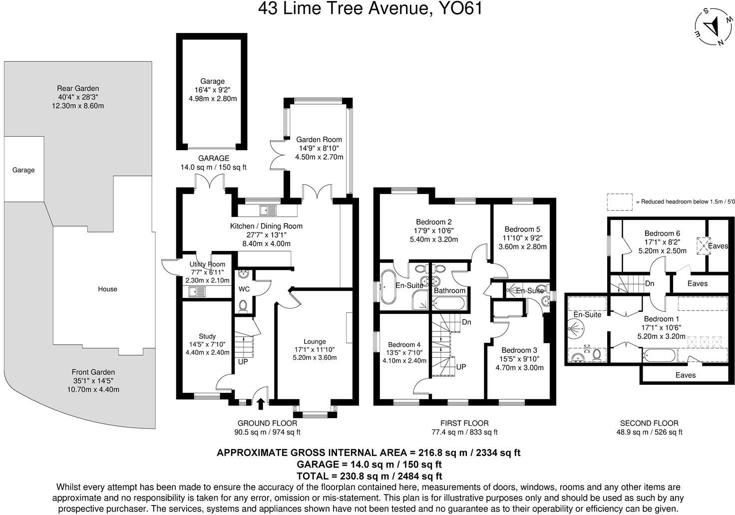 Lime Tree Avenue, Easingwold, York floorplan