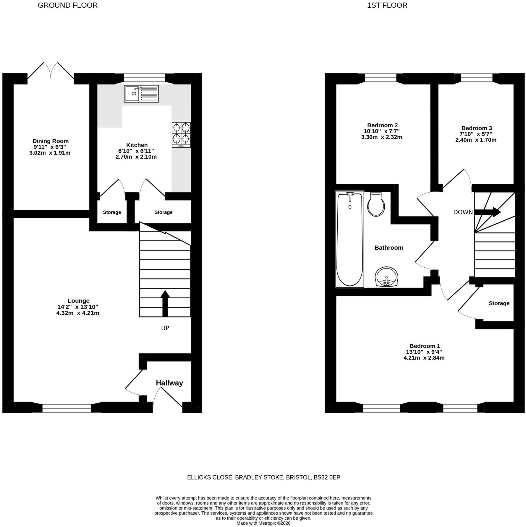 Ellicks Close, Bradley Stoke, Bristol floorplan