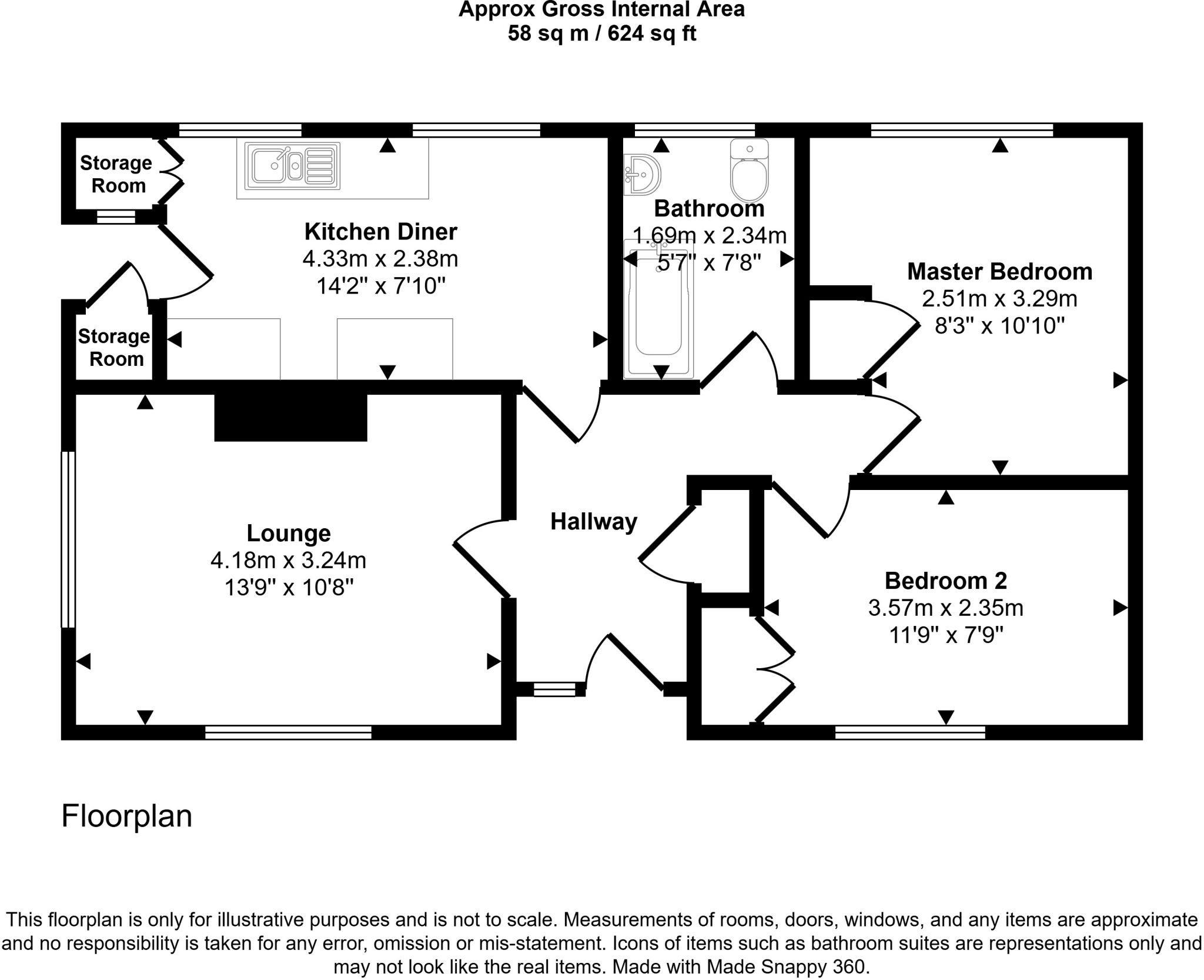 Turnpike, Helston floorplan