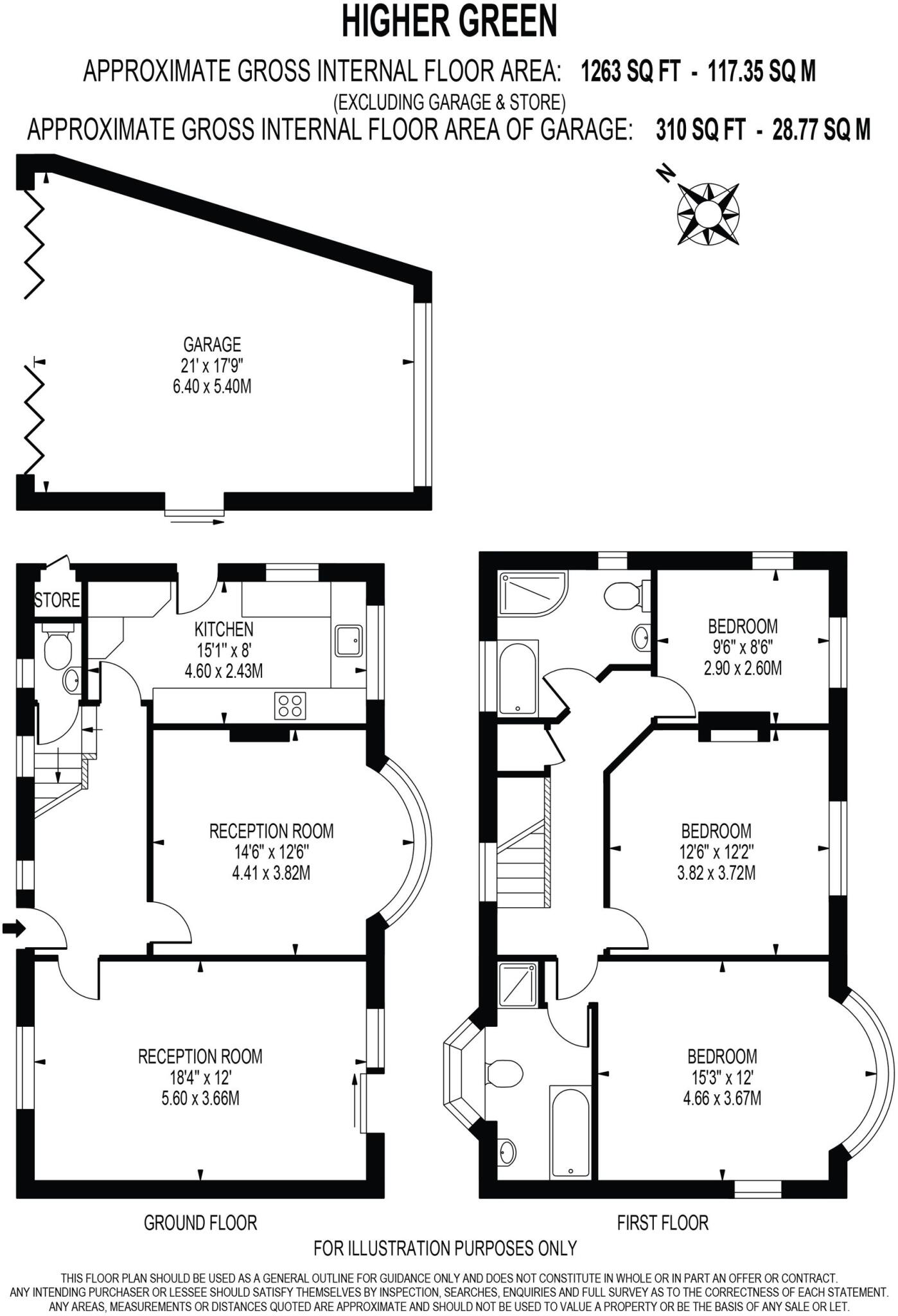 Higher Green, Ewell Downs, Epsom, Surrey, KT17 3BA floorplan