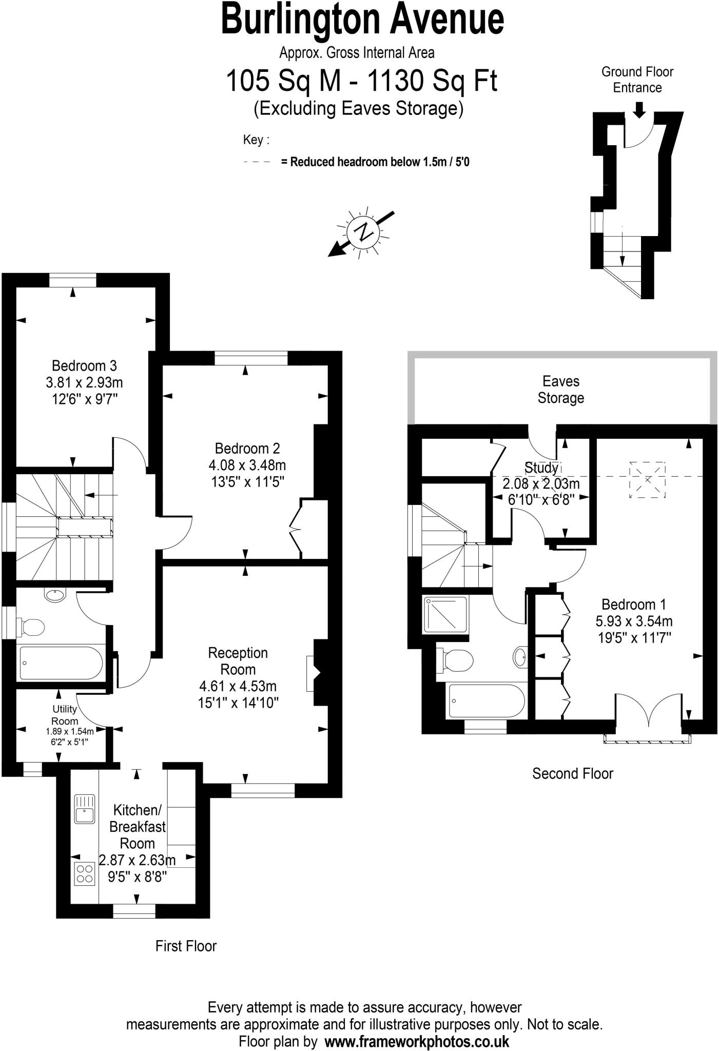 Burlington Avenue, Kew, Surrey, TW9 floorplan