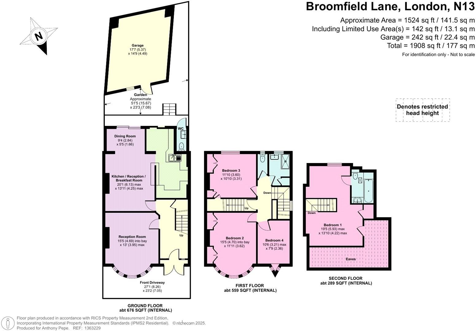 Broomfield Lane, Palmers Green, London, N13 floorplan