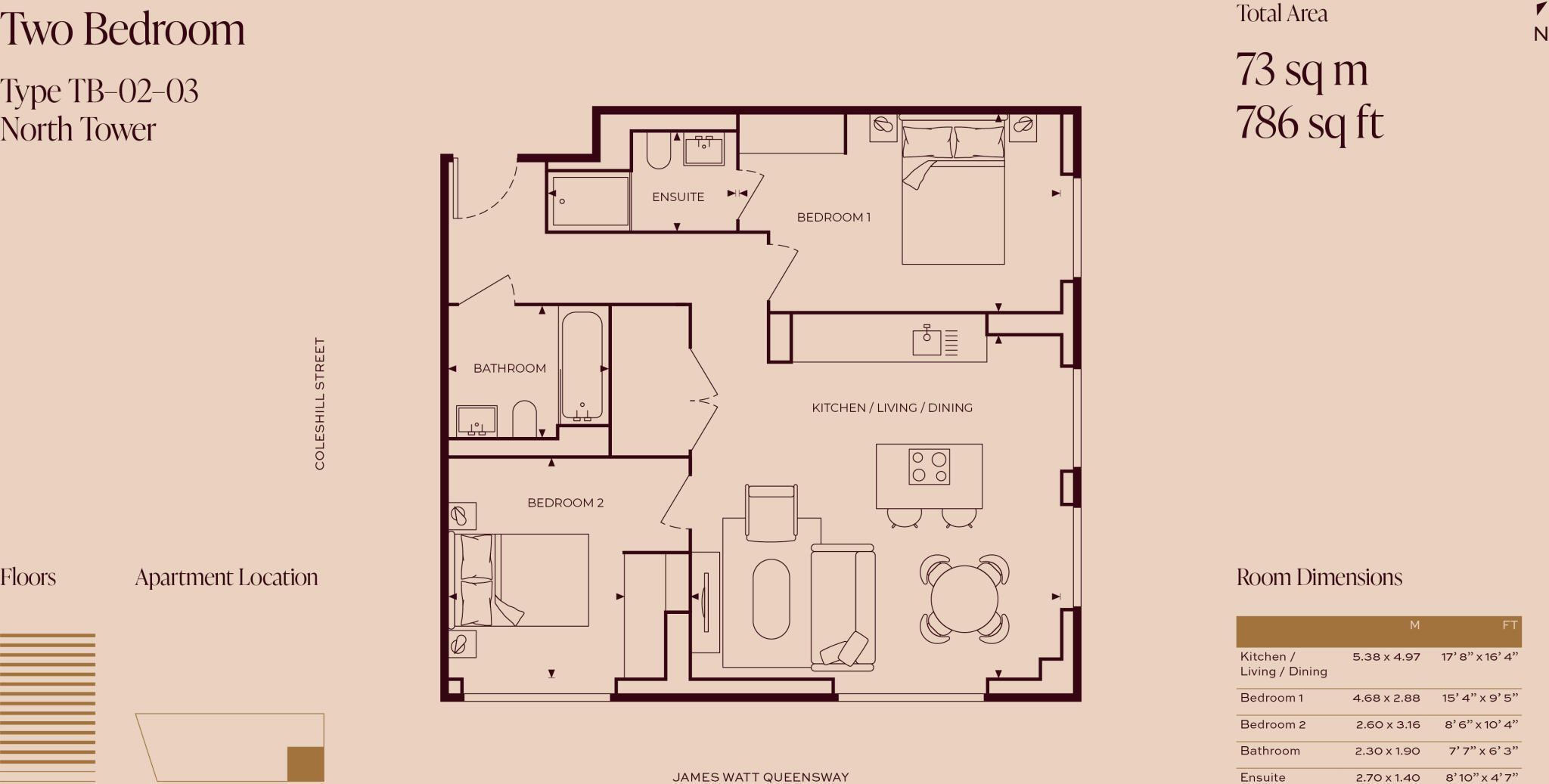 One Eastside, 2 Jennens Road Birmingham B4 floorplan