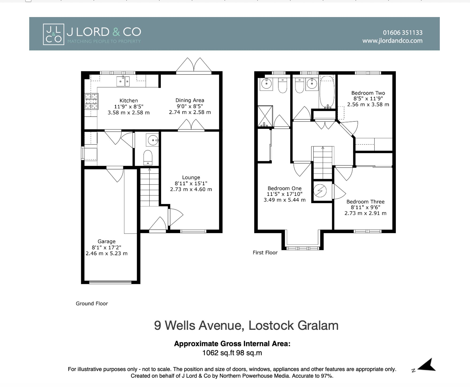 9 Wells Avenue, Lostock Gralam, Cheshire, CW9 7XR floorplan
