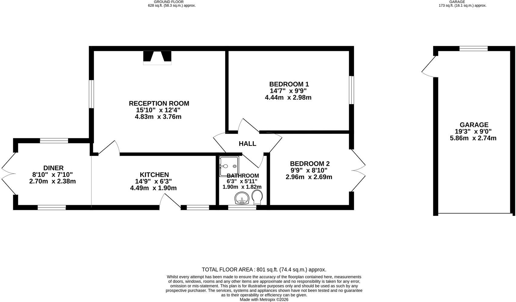 Swan Street, Seagrave, Loughborough floorplan