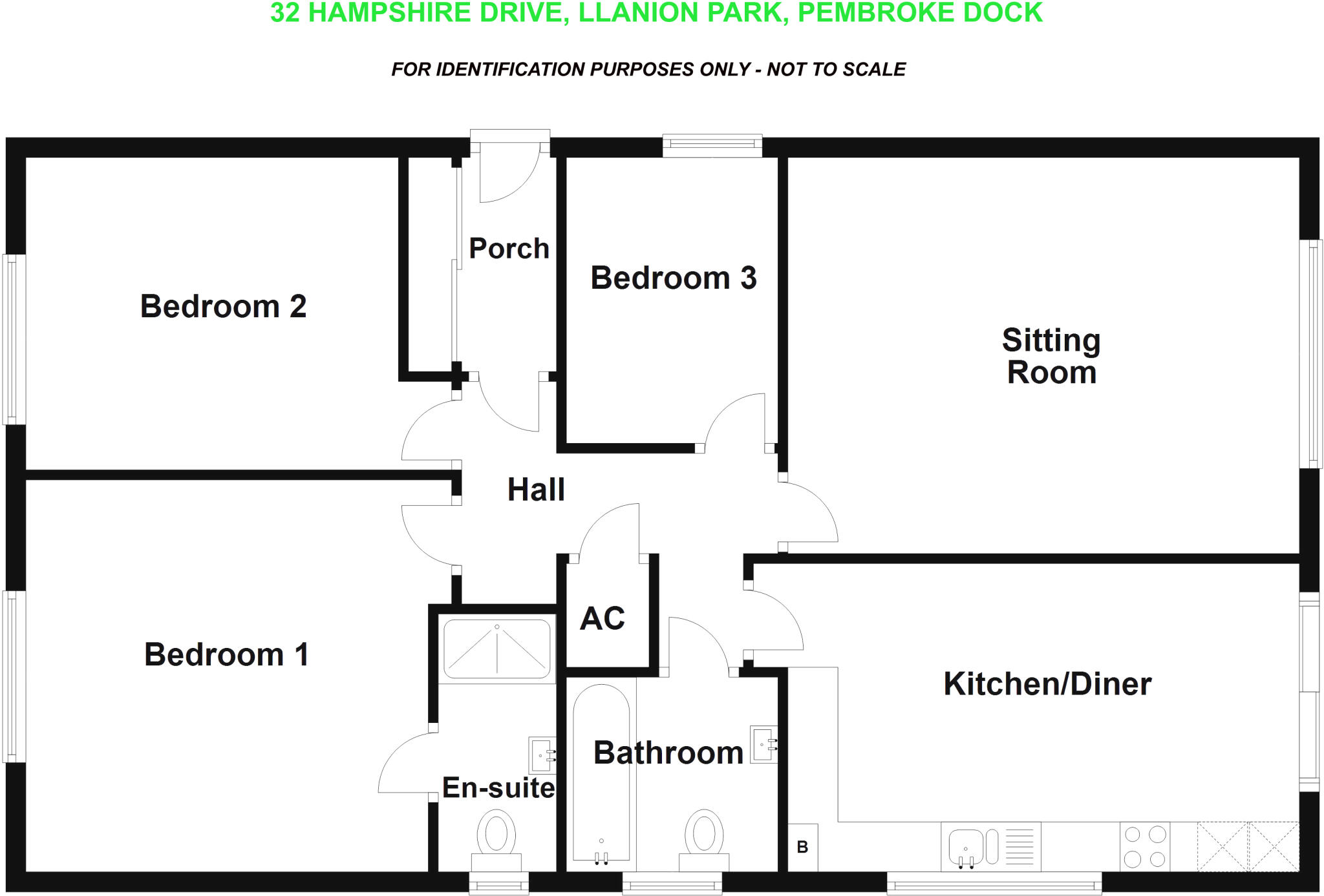 32 Hampshire Drive, Llanion Park, Pembroke Dock floorplan