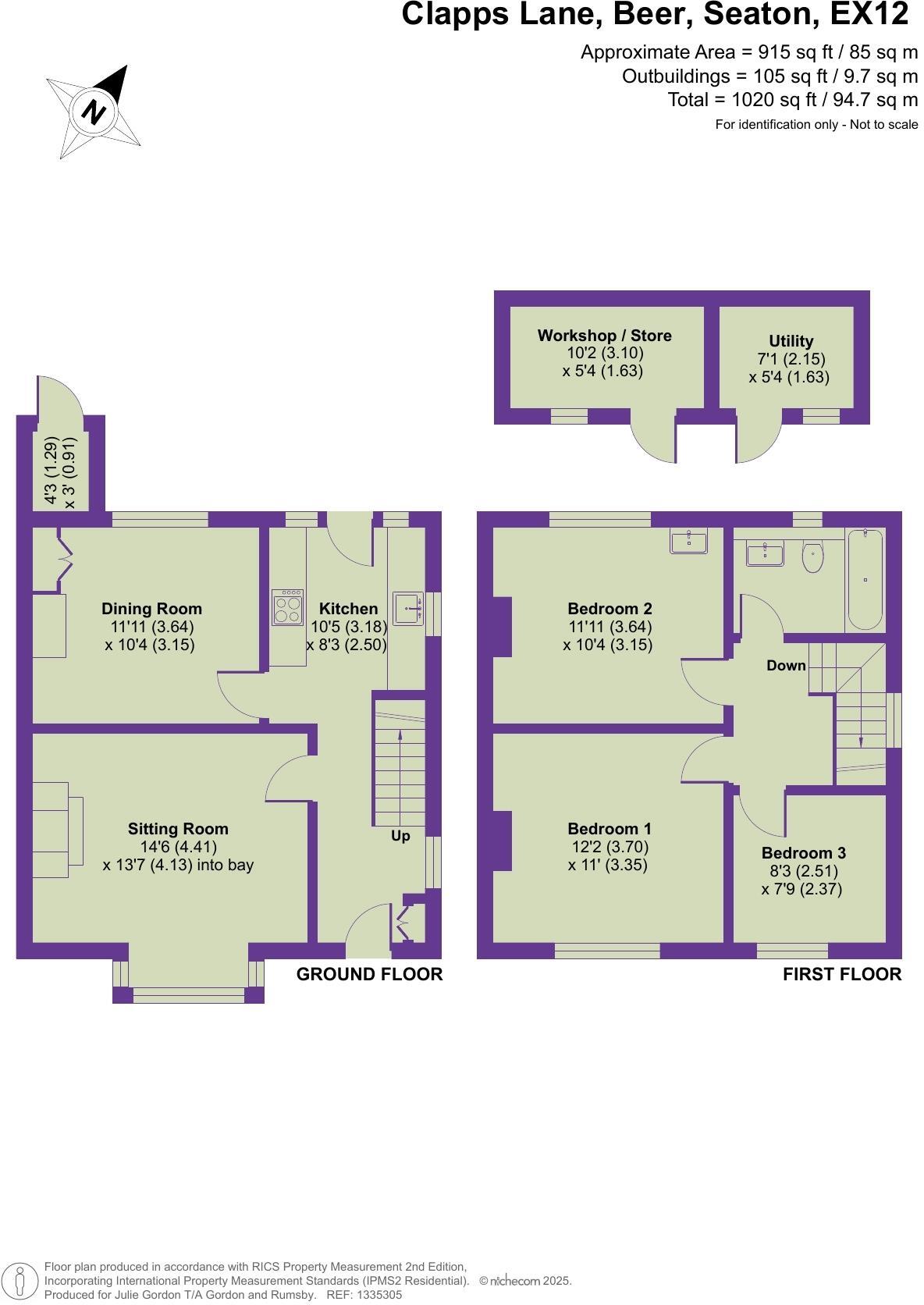 Clapps Lane, Beer, Devon floorplan