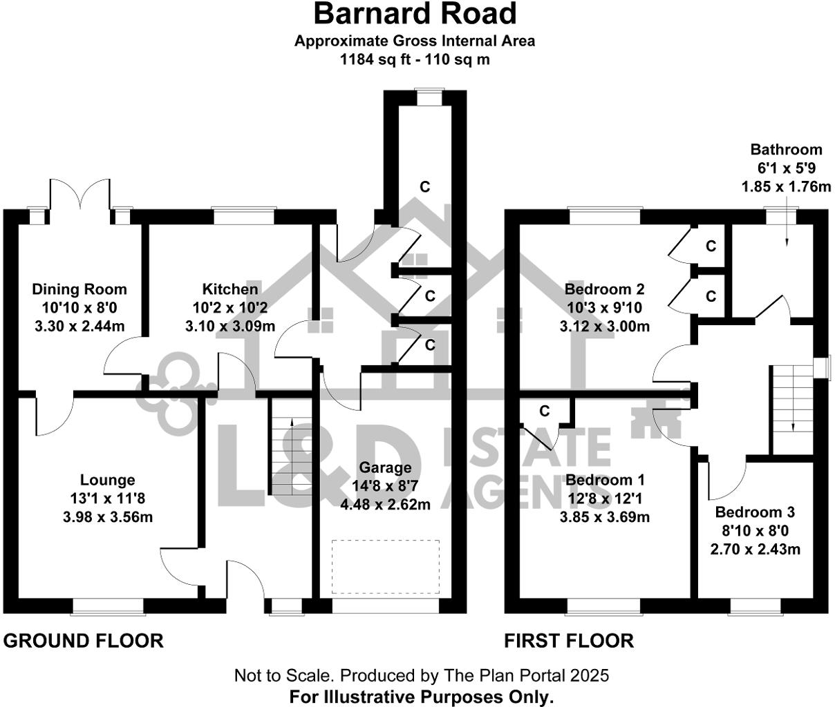 Barnard Road, Farley Hill, Luton, Bedfordshire, LU1 5RS floorplan