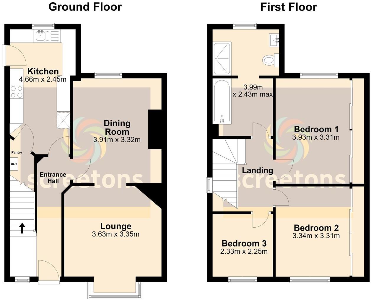 Ellison Street, Thorne floorplan