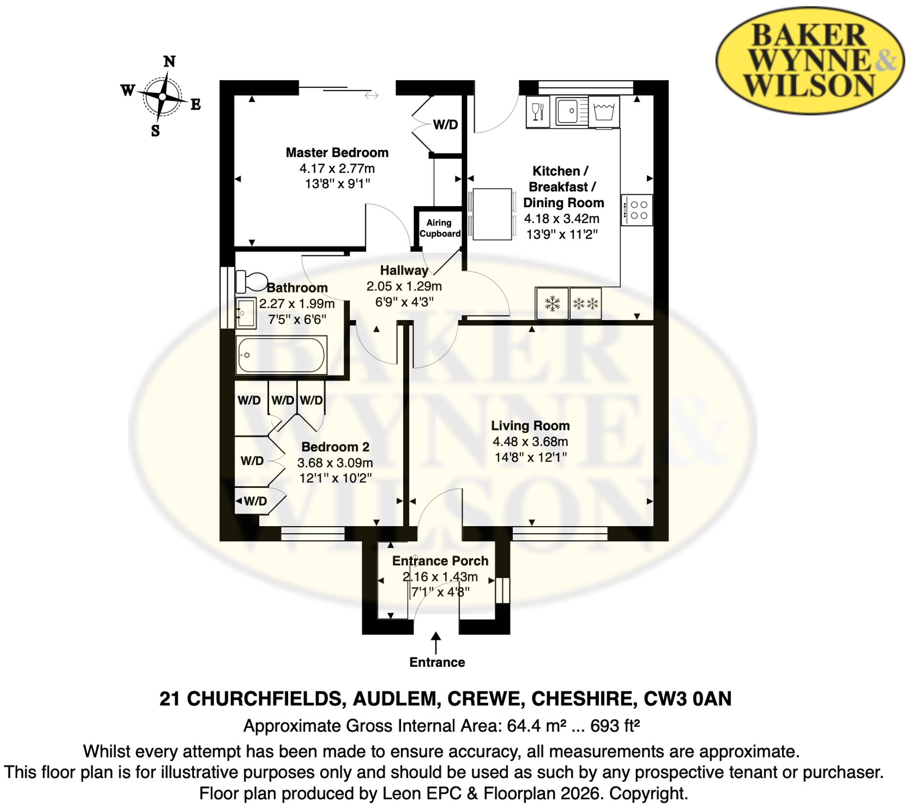 Churchfields, Audlem, CW3 floorplan