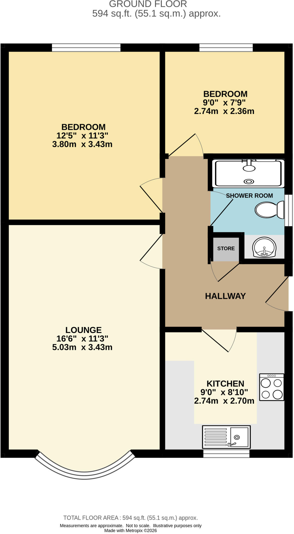 10 Fouracre Drive, Sleights, Whitby, North Yorkshire, YO22 5HE floorplan