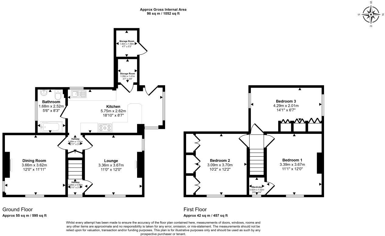 1 Chesterfield Road, Oakerthorpe, Alfreton, Derbyshire, DE55 7LN floorplan
