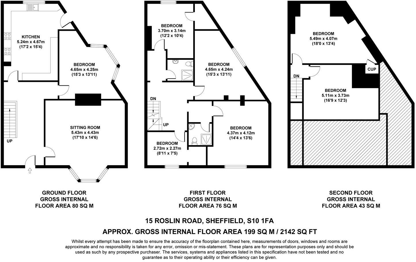 15 Roslin Road, Sheffield floorplan