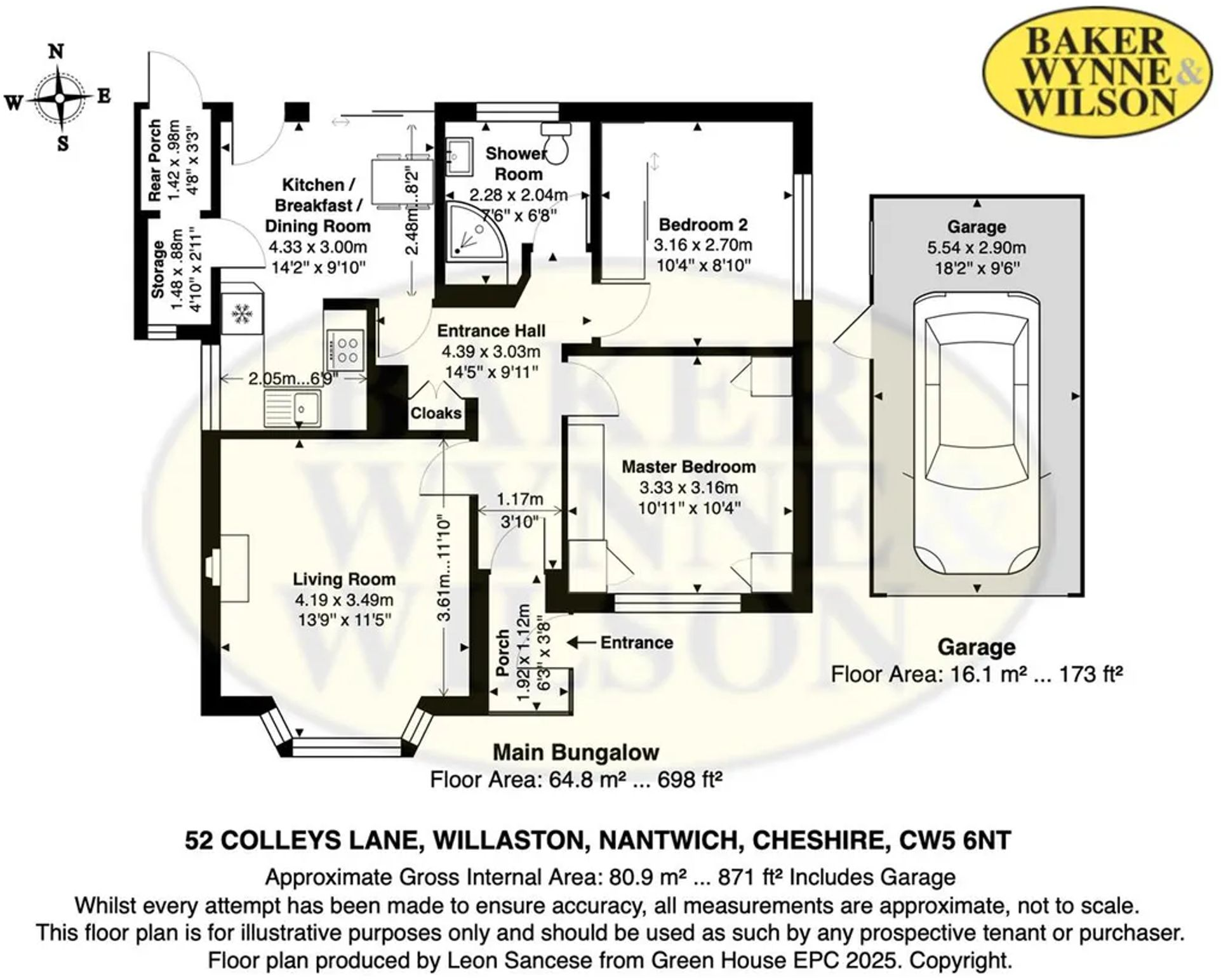 Colleys Lane, Willaston, CW5 floorplan
