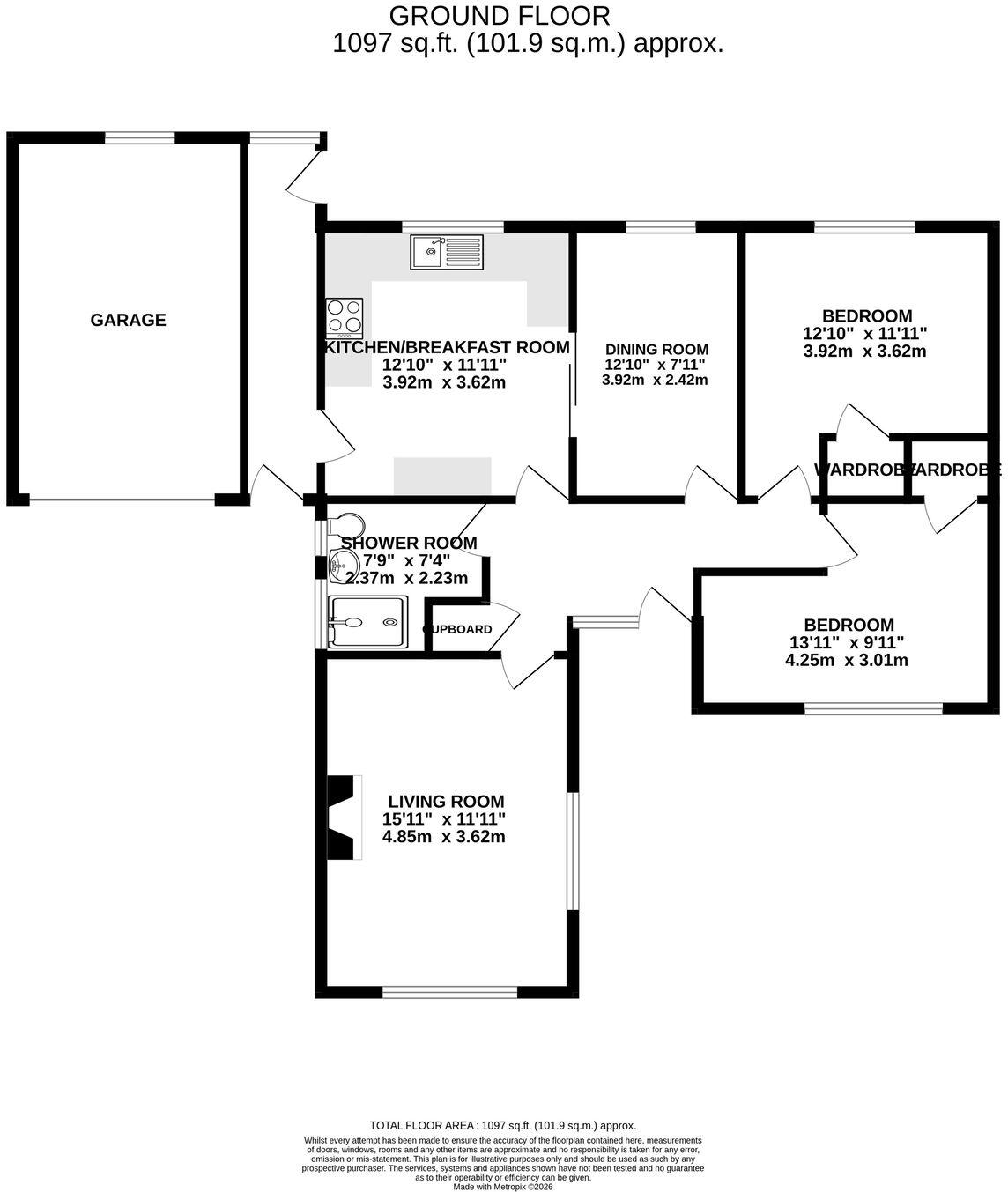 Camden Crescent, Brecon, LD3 floorplan