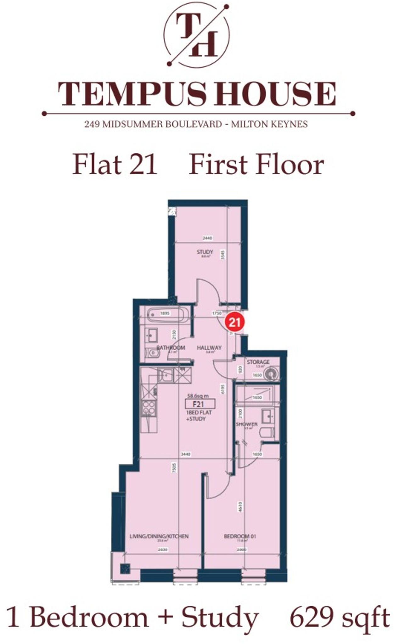 Midsummer Boulevard, Tempus House, MK9 floorplan