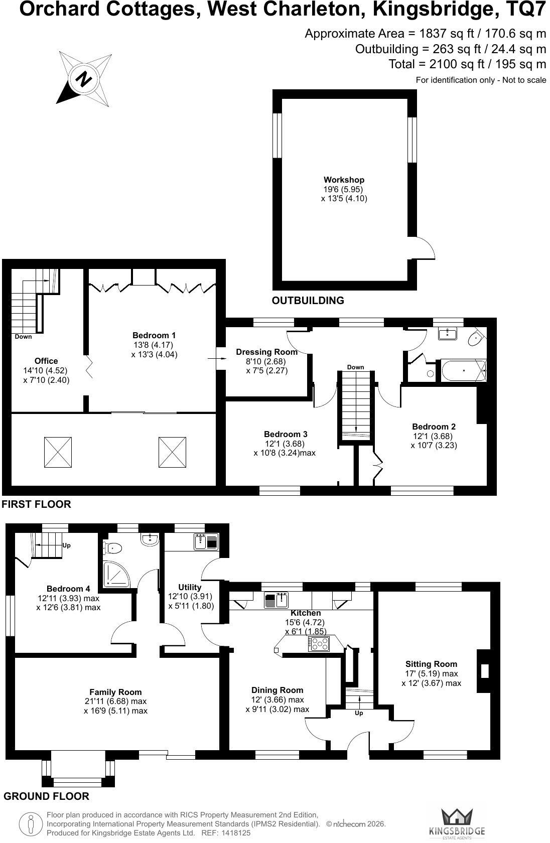 Orchard Cottages, West Charleton floorplan