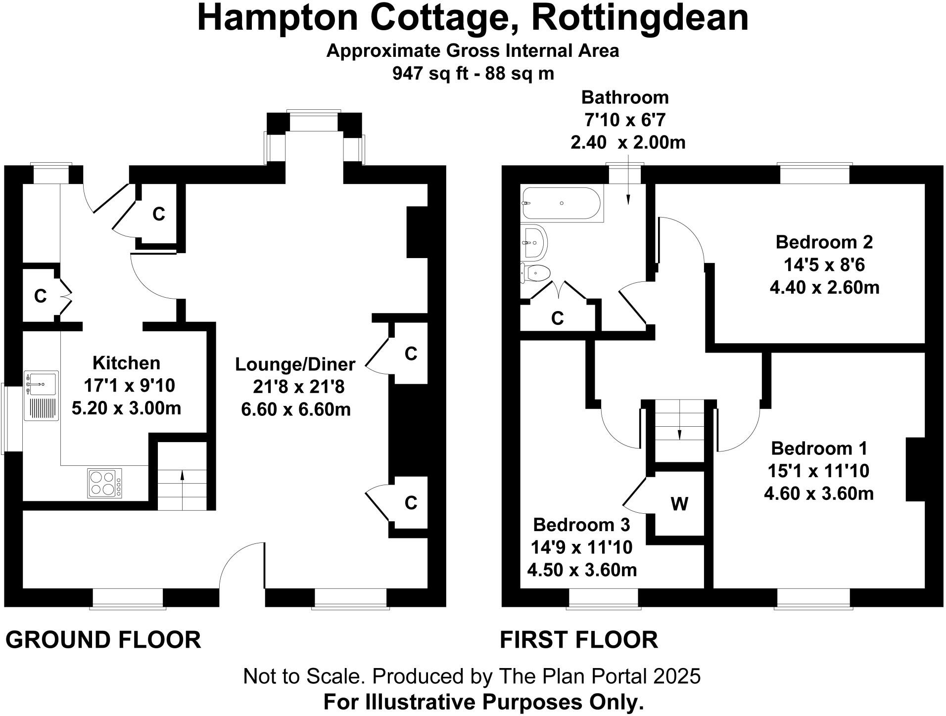 85 High Street, Rottingdean, Brighton, East Sussex, BN2 floorplan
