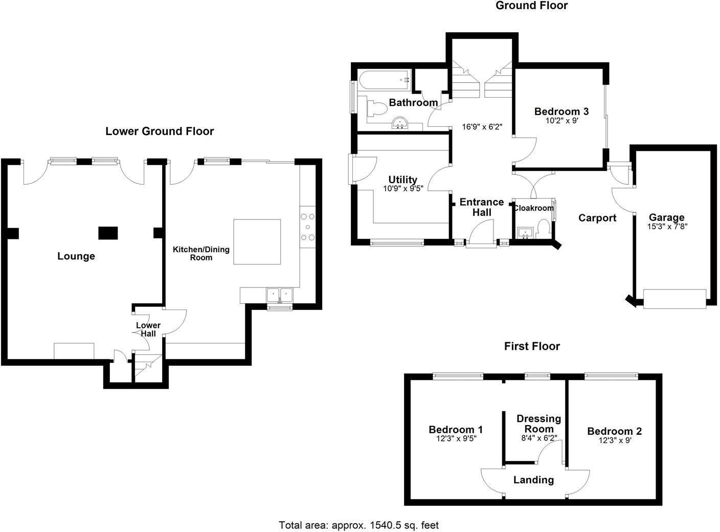 44 Woodlands Avenue, Hanwood, Shrewsbury, SY5 8NG floorplan