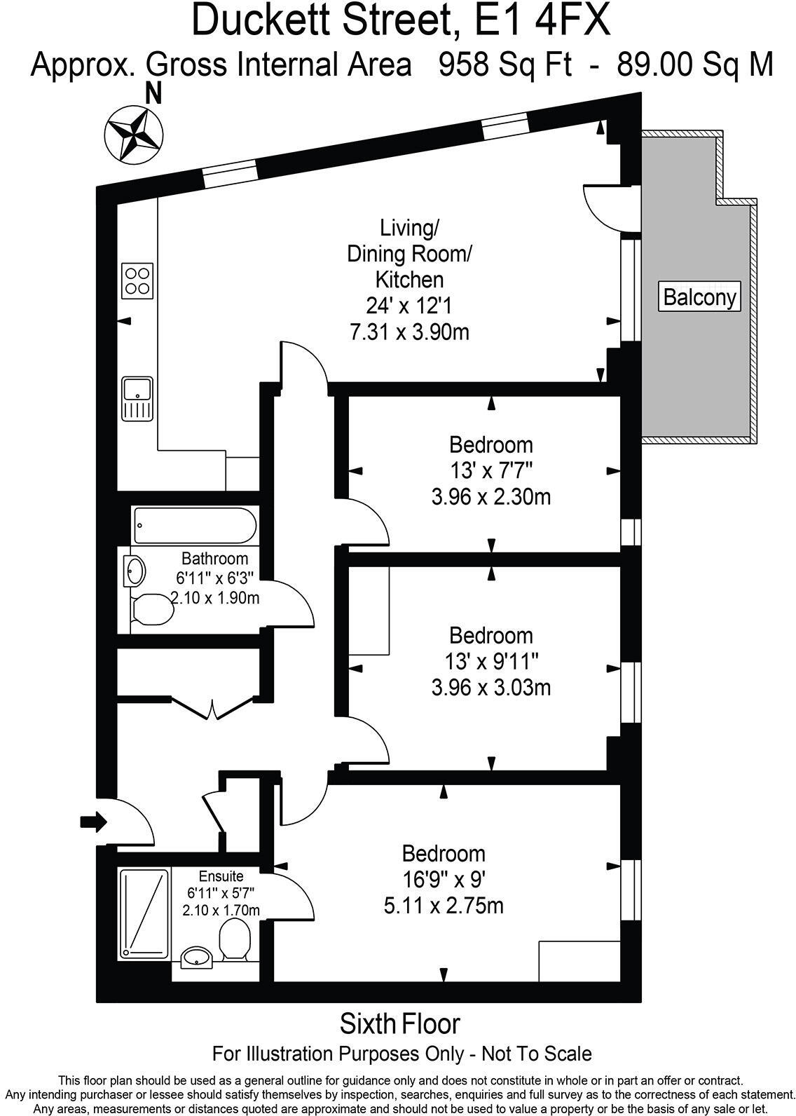 Icon Apartments, Duckett Street, Tower Hamlets, London floorplan
