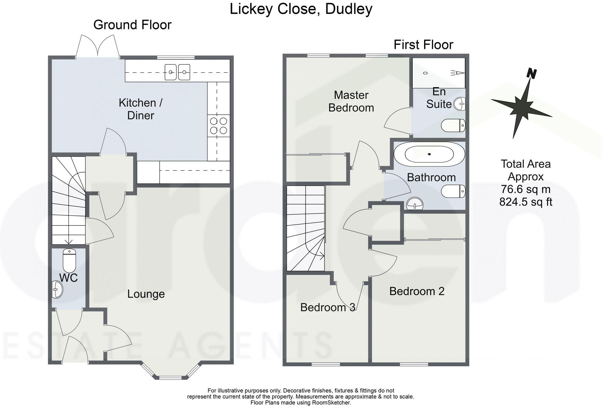 Lickey Close, Baggeridge, Dudley, DY3 4BN floorplan
