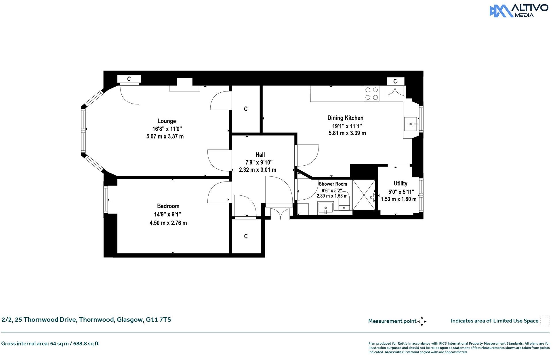 Thornwood Drive, Thornwood, Glasgow floorplan